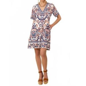 NEW HALE BOB v-neck jersey dress in navy